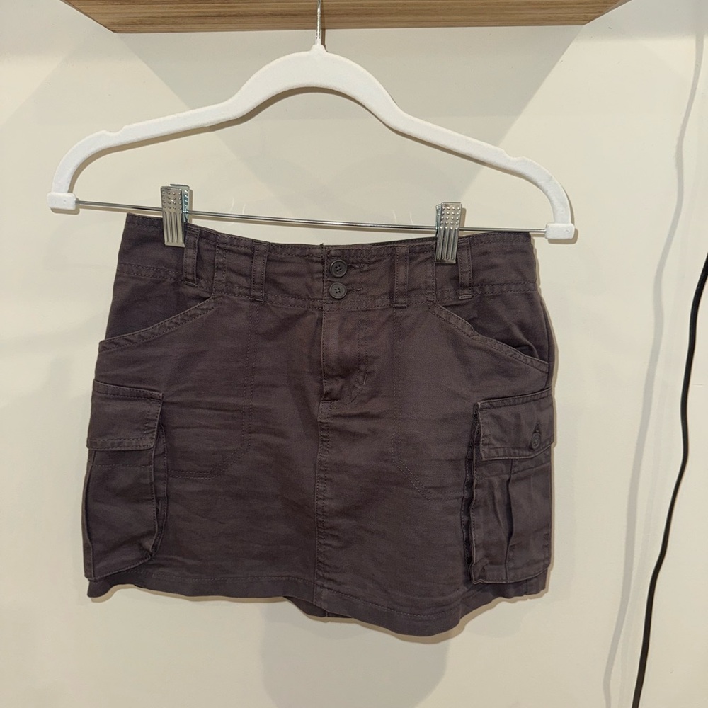 Brandy Melville Charcoal Cargo Mini Skirt Shorts